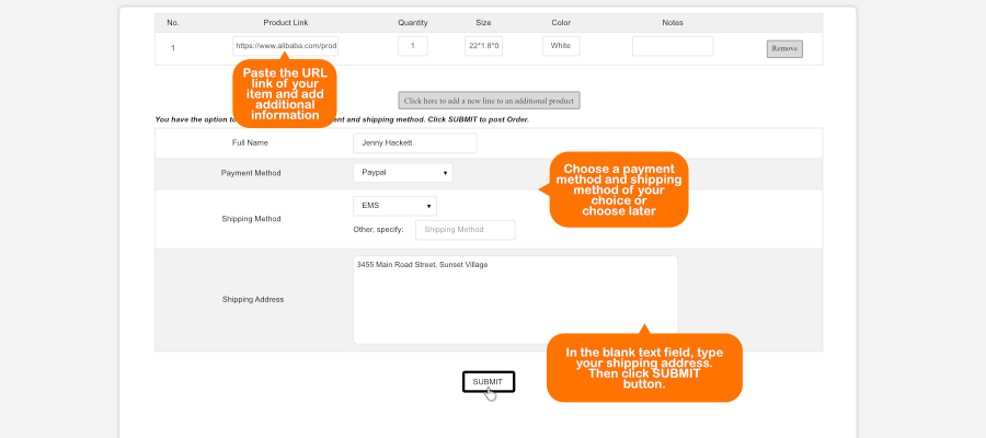 How to Order in parcelment?